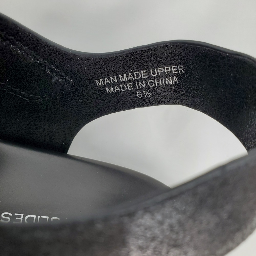 Urban Sport by J/Slides Freya Black Metallic Luxe Platform Thong Sandals 6.5 New - Picture 6 of 8